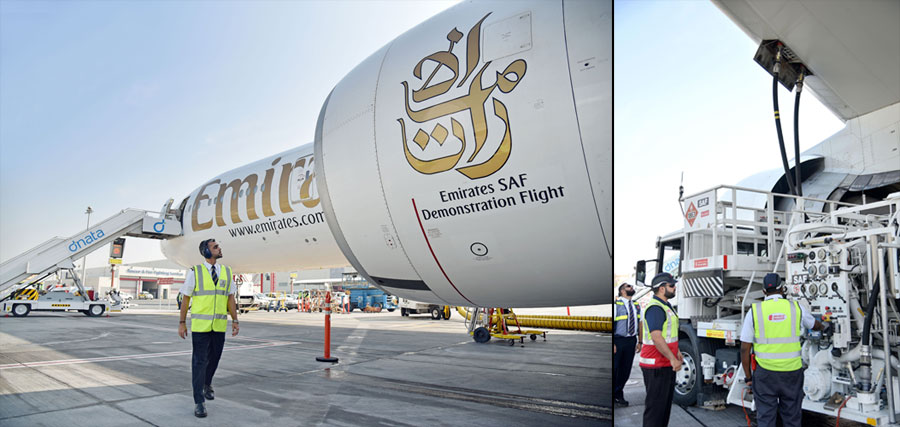 Emirates operates milestone demonstration flight powered with 100 Sustainable Aviation Fuel