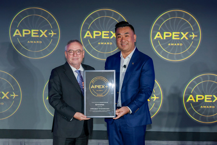 Emirates takes home 2 global accolades at the 2026 APEX awards