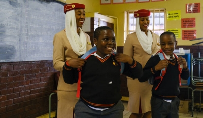 Emirates makes a sustainable journey from billboard to bag ( video )