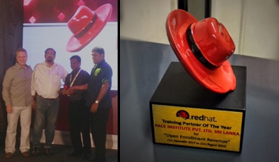 PACE Institute, Pannipitiya wins RedHat overseas training partner of the year award consecutively